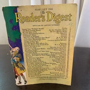 Vintage Reader’s Digest February 1944 Articles of Lasting Interest